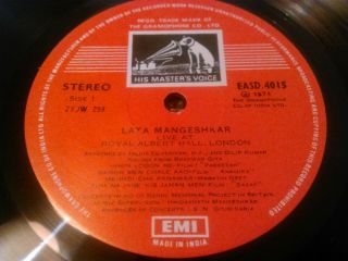 LATA MANGESHKAR - LIVE AT THE ROYAL ALBERT HALL LONDON 2X LP / HMV EMI 2