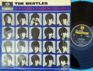 Beatles 1st Press Oz Lp A Hard Day’s Night Vg,  ’64 Yellow Black Parlophone Mono