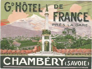 Grand Hotel De France Luggage Gare Label (chambery)
