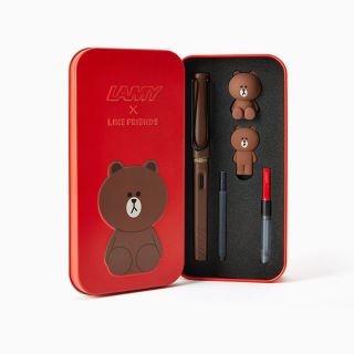 Korea Line Friends Lamy Brown In The Red Fountain Pen Limited Edition Gift