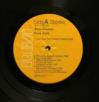 ELVIS PRESLEY - PURE GOLD - 33 RPM RECORD ALBUM - 1975 RELEASE 5