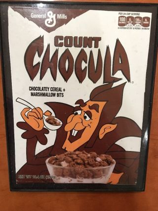 General Mills Count Chocula Limited Cereal Box Framed Cut Out Halloween