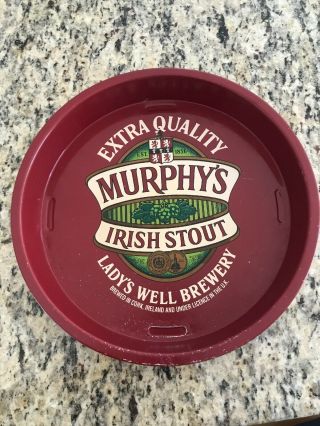 Rare Murphy Irish Stout Beer Tray Lady’s Well Brewery Brewed In Cork,  Ireland