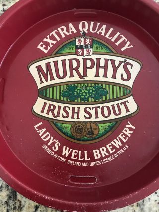 Rare Murphy Irish Stout Beer Tray Lady’s Well Brewery Brewed In Cork,  Ireland 3