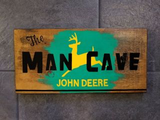 John Deere Tractor Sign,  Wooden,  Custom Painted,  Man Cave