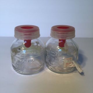 Vintage Rare Red Nipple 4oz Glass Baby Bottle Similac Water Disposable Aug 91