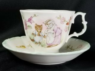 1988 Royal Albert Bone China Beatrix Potter " Tom Kitten " Cup & Saucer,  New/mint