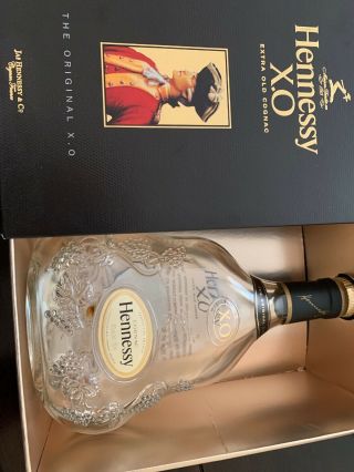 Hennessy Xo Extra Old Cognac 750ml Empty Collectible Bottle W/ Box