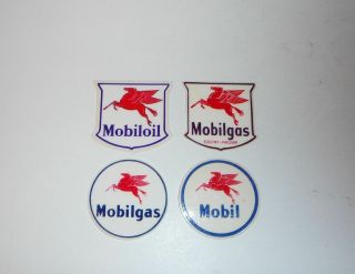 Mobil Mobilgas Mobiloil Decal Set Of Four 1¾ Inches