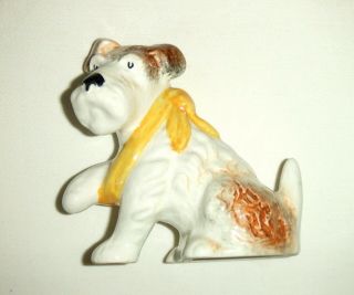 Vintage Sylvac Pottery Terrier Dog With Bandaged Paw Model No.  1433