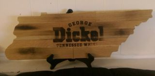 George Dickel Whiskey Wooden Barrel Bar Sign