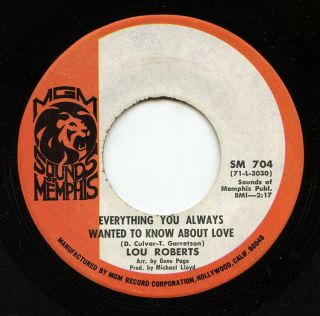 Hear - Rare Northern Soul 45 - Lou Roberts - Everything You Always Wanted To Know