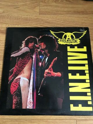 Aerosmith - F.  I.  N.  E Live Lp (rare Promo)