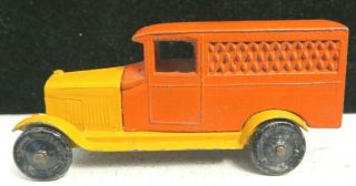 Tootsietoy GM Series 6206 Red & Orange Chevrolet Delivery Van Shape 2