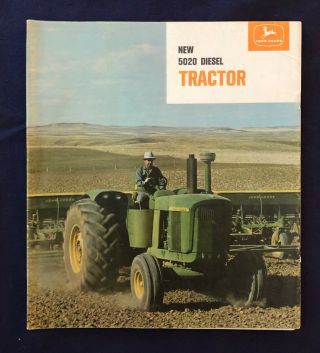 1965 John Deere 5020 Diesel Tractor 20 Page Fold Out Brochure