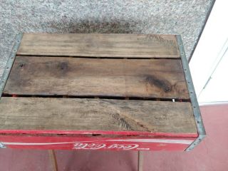 Vintage Coca Cola Coke Red Wood Wooden Crate Bottle Holder with 24 Dividers 6
