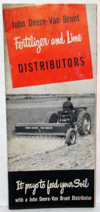 1950 John Deere Dealer Sales Brochure Van Brunt Fertilizer & Lime Distributors