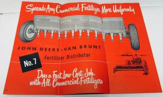 1950 John Deere Dealer Sales Brochure Van Brunt Fertilizer & Lime Distributors 3