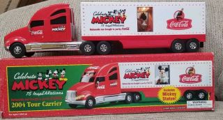 Coca - Cola 2004 Tour Carrier Celebrate Mickey 75 " Inspearations Semi - Truck