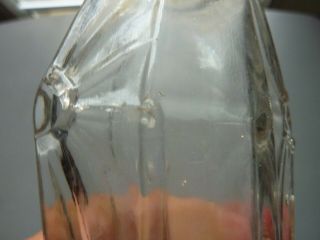 Antique Blown In Mold COFFIN CASKET Form Starburst POISON Bottle 3