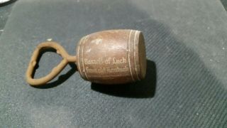 Vintage Rare Wood Barrel Handle Bottle Opener CRAB ORCHARD brand Old Kentucky 2