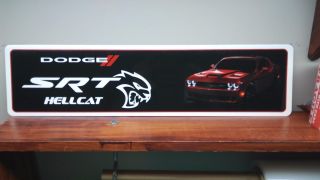 Dodge Challenger Srt Hellcat Aluminum Sign 6 " X 24 "
