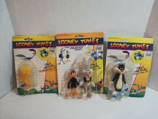 Looney Tunes Daffy Duck & Bugs Bunny Tweety Sylvester.  Lucky Bell 1989 Nib