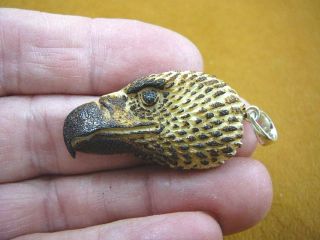 J - Eagle - 50) Golden Eagle Birds Bird Head Aceh Bovine Bone Carving Pendant Eagles