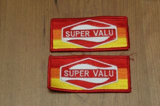 Vintage Valu Grocery Store 4 " X 2 " Embroidered Patch (x2) Old Stock