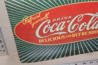 SCARCE 1923 DRINK COCA COLA BURST GENERAL STORE SIGN SODA POP COKE BOTTLE GAS 66 3
