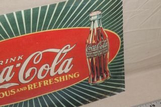 SCARCE 1923 DRINK COCA COLA BURST GENERAL STORE SIGN SODA POP COKE BOTTLE GAS 66 4