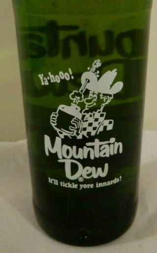Rare Vintage Mountain Dew Soda Bottle No Moon Hillbilly 10 oz Ya - Hooo 5