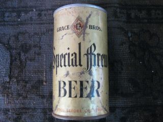 Special Brew Flat Top Beer Can.  Grace Bros.  Santa Rosa,  Ca.