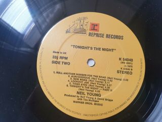 Neil Young ‘Tonight’s The Night’ Vinyl LP 8