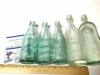 4 Early 1900s Soda Bottles Erie Pa & Ny Berkmans Mehler John Sullivan Taylor