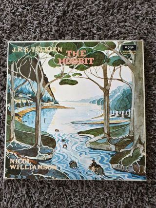 The Hobbit,  Jrr Tolkien - Read By Nicol Williamson.  4× Vinyl Lp