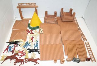 Vitnage Fort Apache Parts Marx Cowboys Indians Accessories Playset Figurines