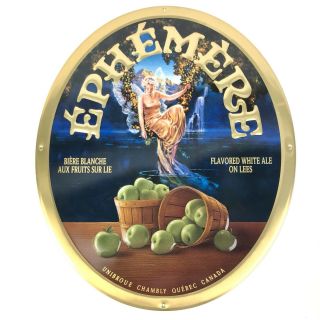 Unibroue Ephemere Apple Ale Metal Beer Sign Man Cave Bar Wall Decor Canada