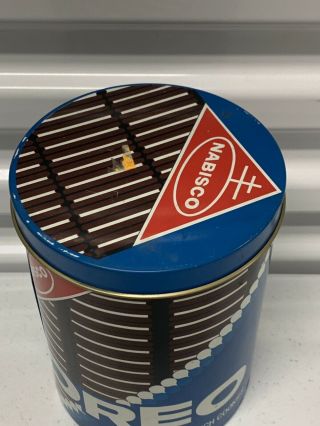Vintage Cheinco Nabisco Oreo Round Metal Cookie Tin Vtg Collectible 2