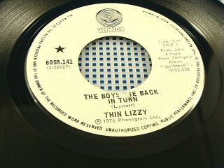 Thin Lizzy - Jailbreak / The Boys Are Back In Town - Near 1976 Canada Press