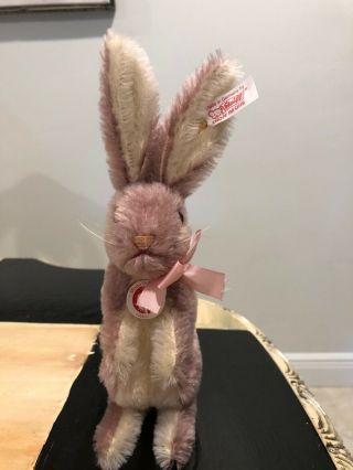 Lbn Rare Vintage Hand Painted Steiff Bunny Rabbit White Tag