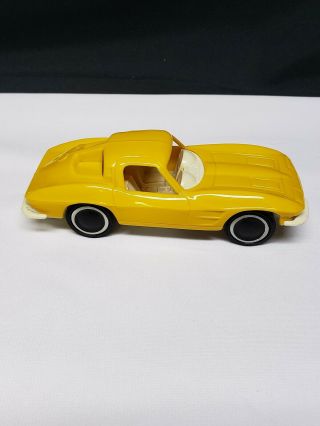 Vintage Tonka Yellow Plastic 1963 Corvette Split Window For Auto Transporter