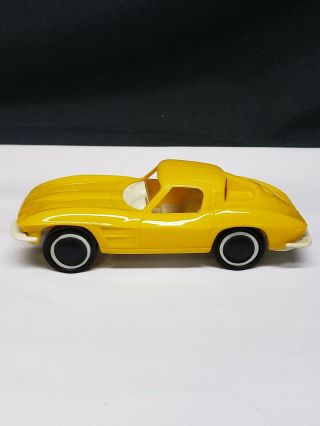Vintage Tonka Yellow Plastic 1963 Corvette Split Window For Auto Transporter 3