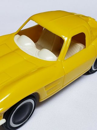 Vintage Tonka Yellow Plastic 1963 Corvette Split Window For Auto Transporter 6