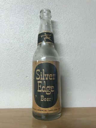 U - Permit Silver Edge Beer Bottle; Muessell Brewing Co,  South Bend,  In