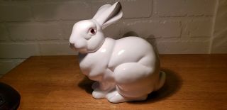 Vintage White Rabbit Ceramic / Porcelain Figurine Pre 1949 Taiwan