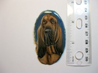 Bloodhound Dog Pin/pendant On Agate