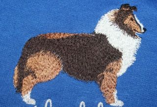 Sable Sheltie Full Body Dog Gorgeous Bathroom Set Hand Towels Embroidered