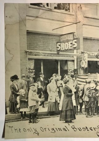 Antique / Vintage 11” x 17” Photo Buster Brown Shoe Store Grove City PA 2