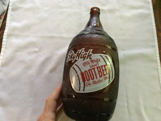 Sky High Root Beer Half Gallon Amber Glass Bottle,  Diamond Bottling,  Milwaukee